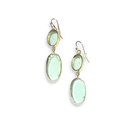 Window Pane Turquoise Drop Earrings