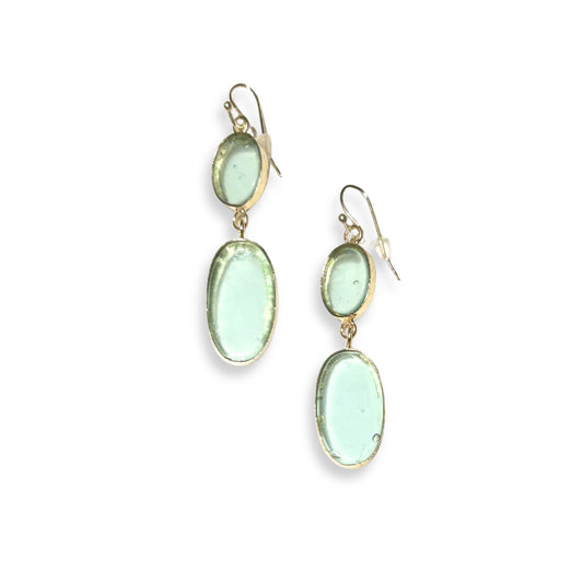 Window Pane Turquoise Drop Earrings