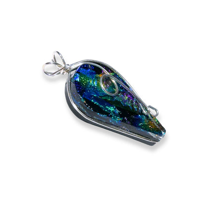 Wisteria Pendant Crazy Quilt Necklace
