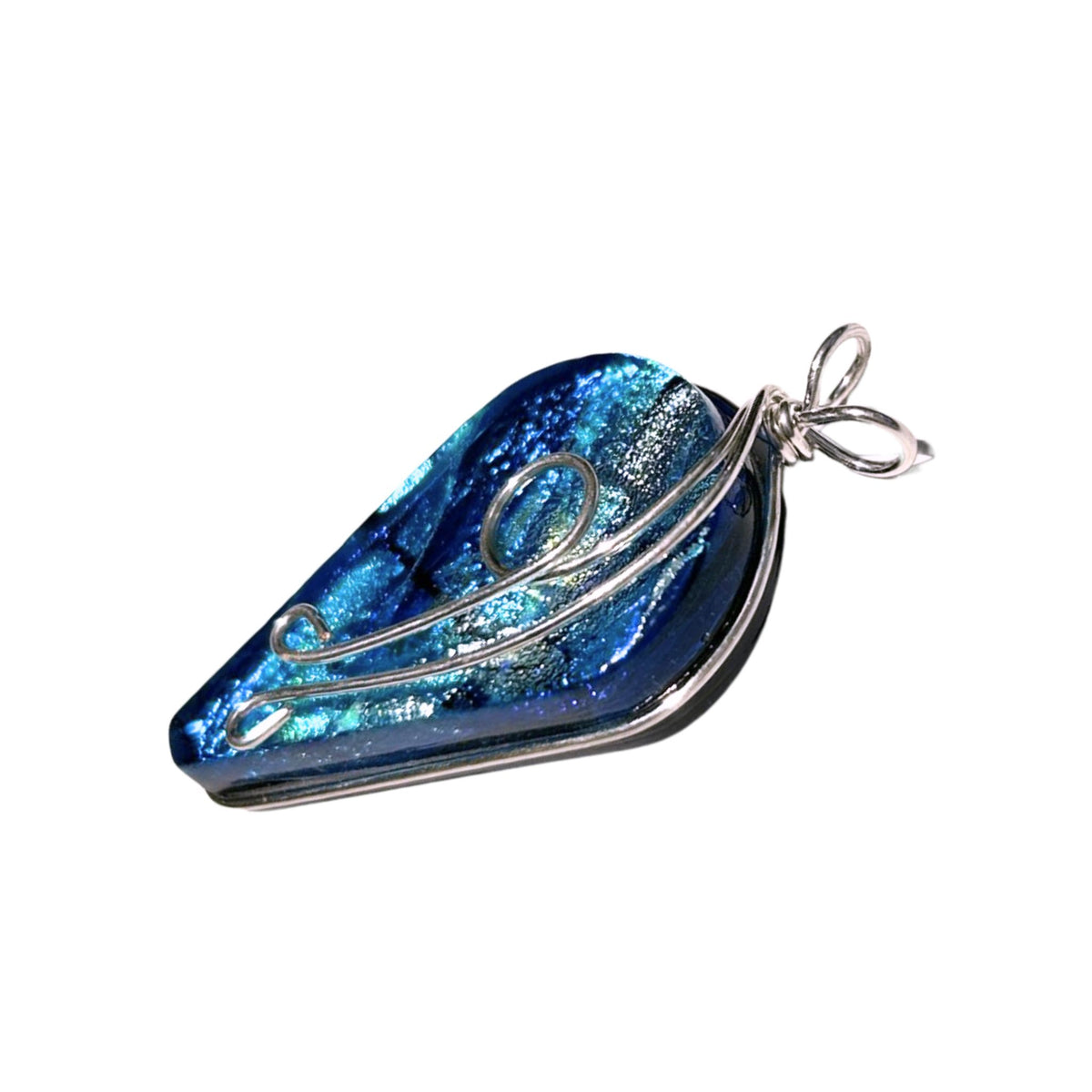 Wisteria Pendant for Necklace Turquoise Blue 