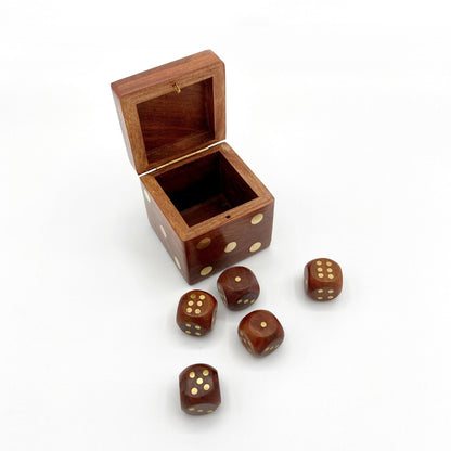 Wooden Dice Box set