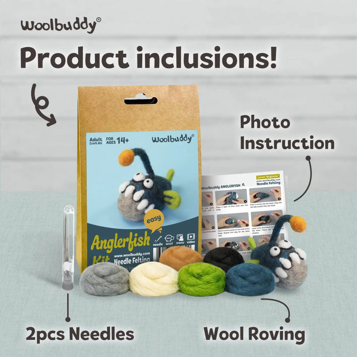 Wool Buddy Angler Fish Felting Activity