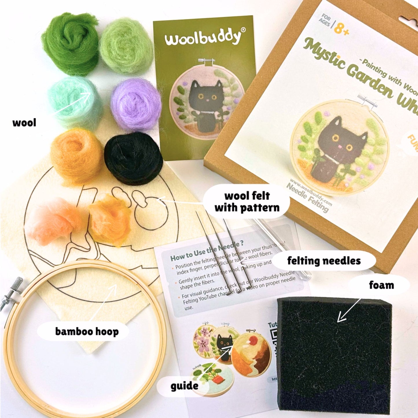 Wool Buddy Mystic Garden Whiskers Cat Kit