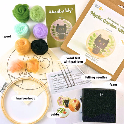 Wool Buddy Mystic Garden Whiskers Cat Kit