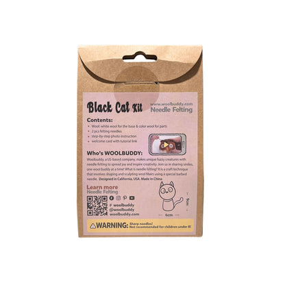 Woolbuddy Needle Felt Activity Kit - Black Cat