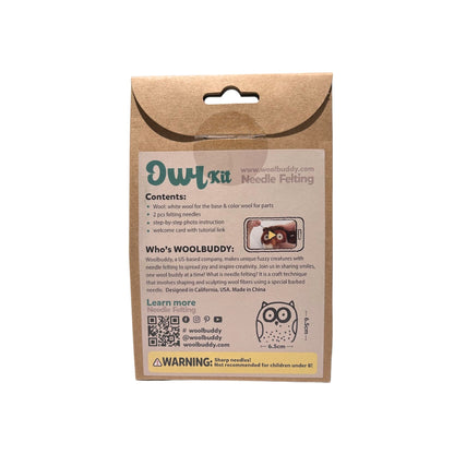 wookbuddy wool Felting Kit Owl