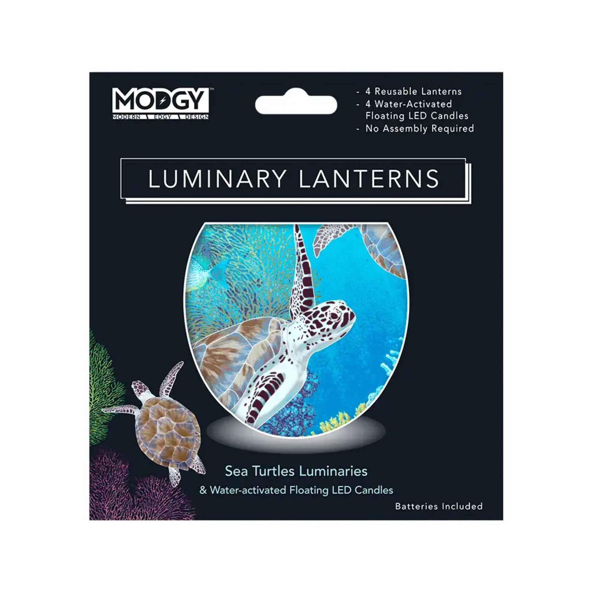 Luminary - Sea Turtle lantern light set of four 4