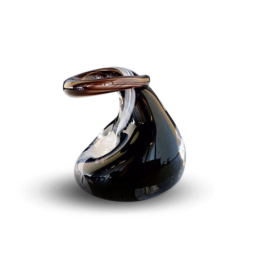 pen holder - black glass