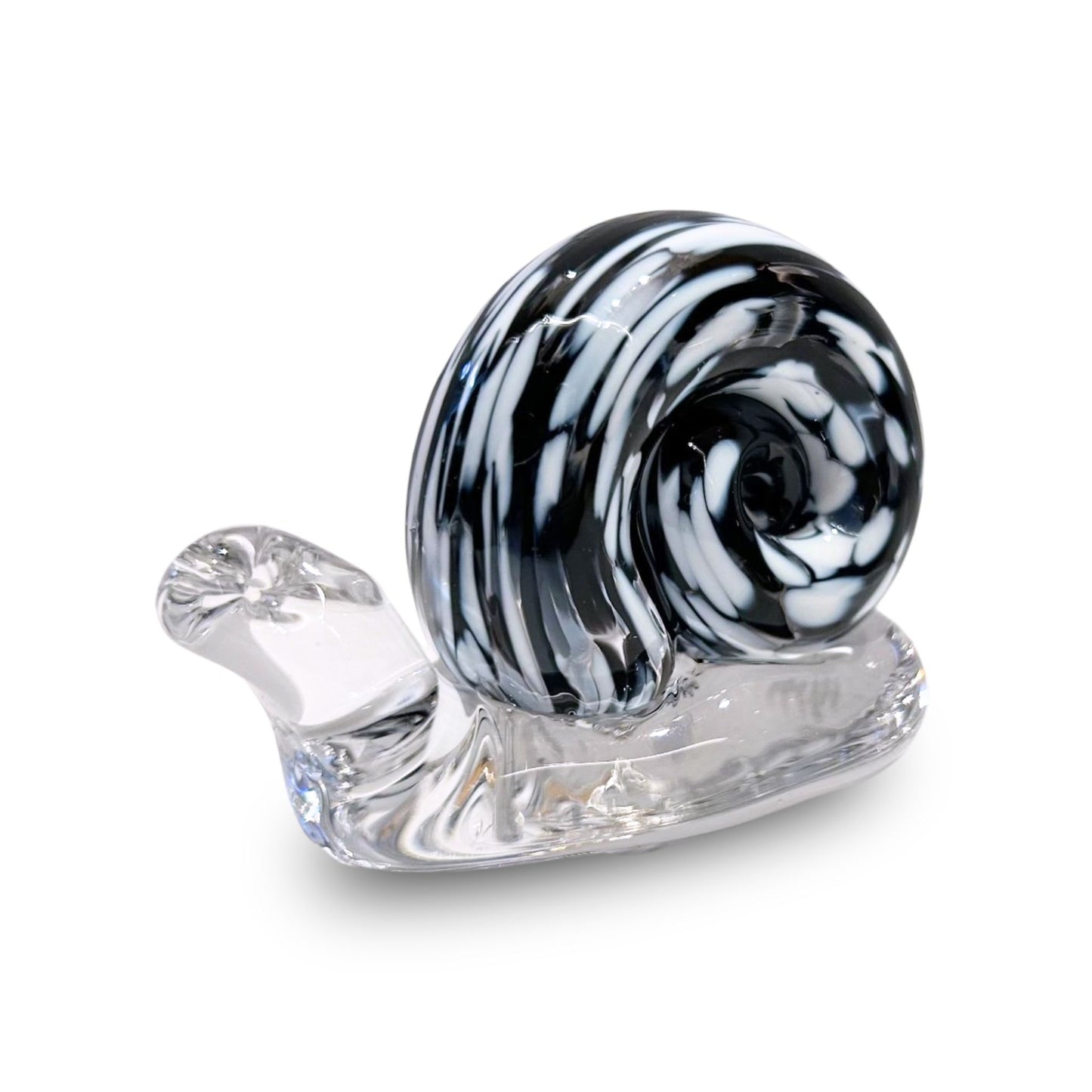 Snail - Tuxedo Black and White Handmade Glass Gift