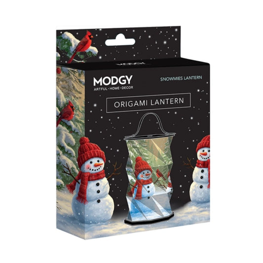 snowmies winter scene with snowman and cardinal