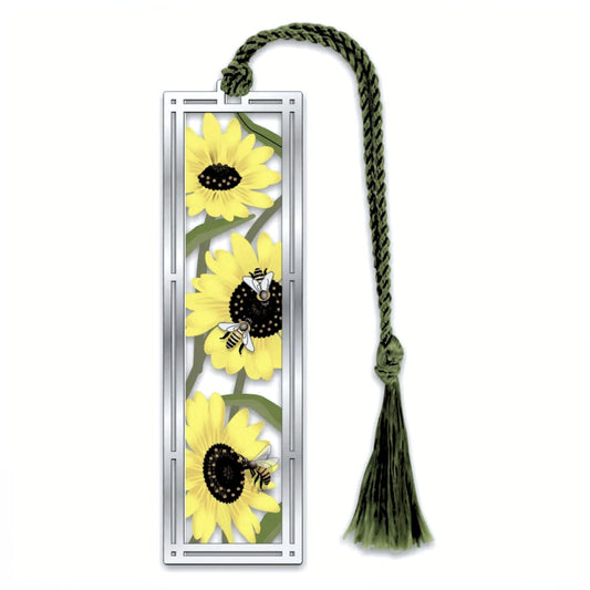 Sunflowers honeybees bookmarks