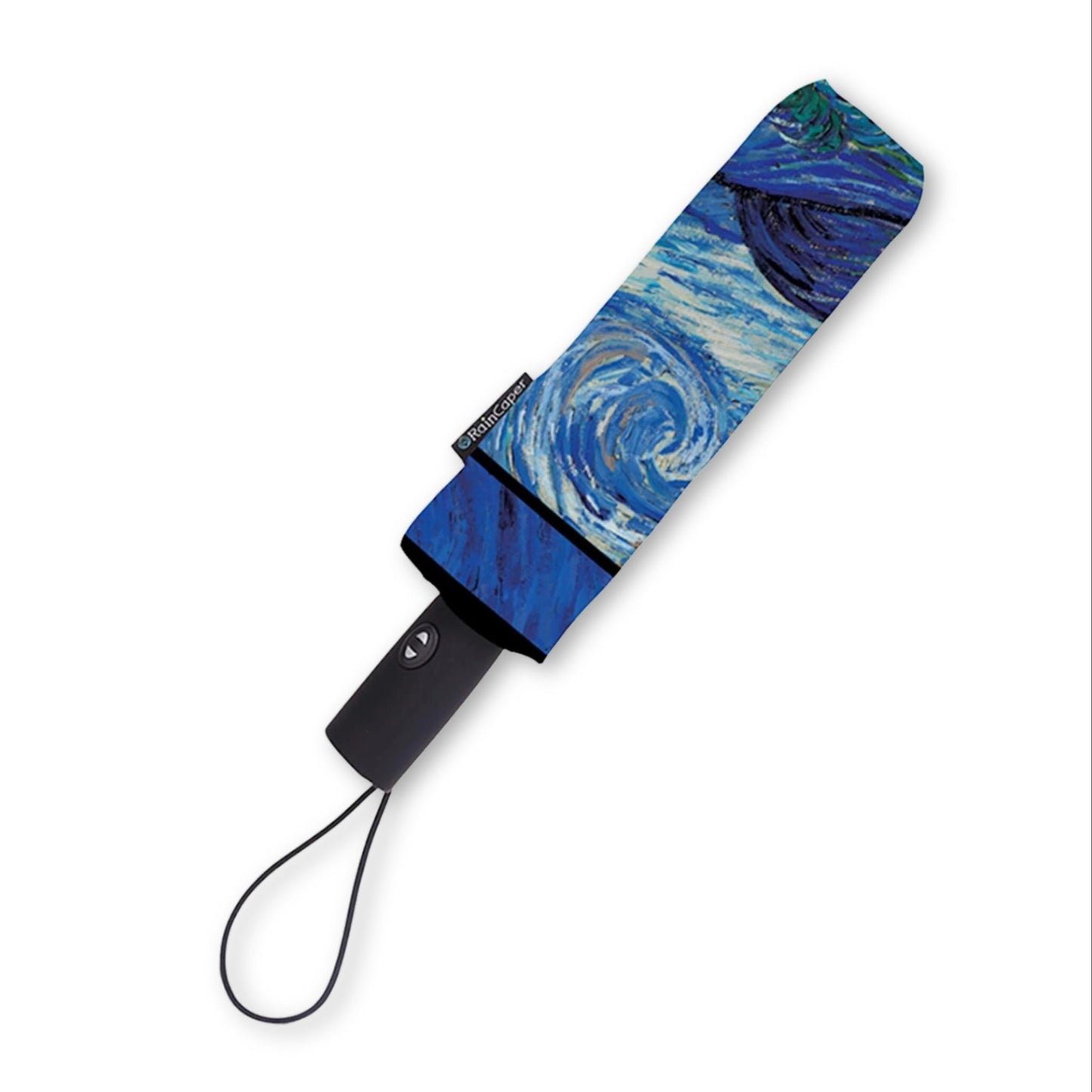 Van Gogh Starry Night Blue Folding Travel Umbrella