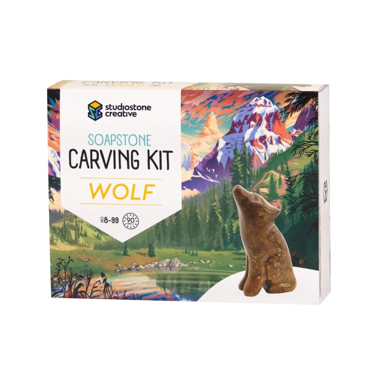 wolf soapstone carving kit